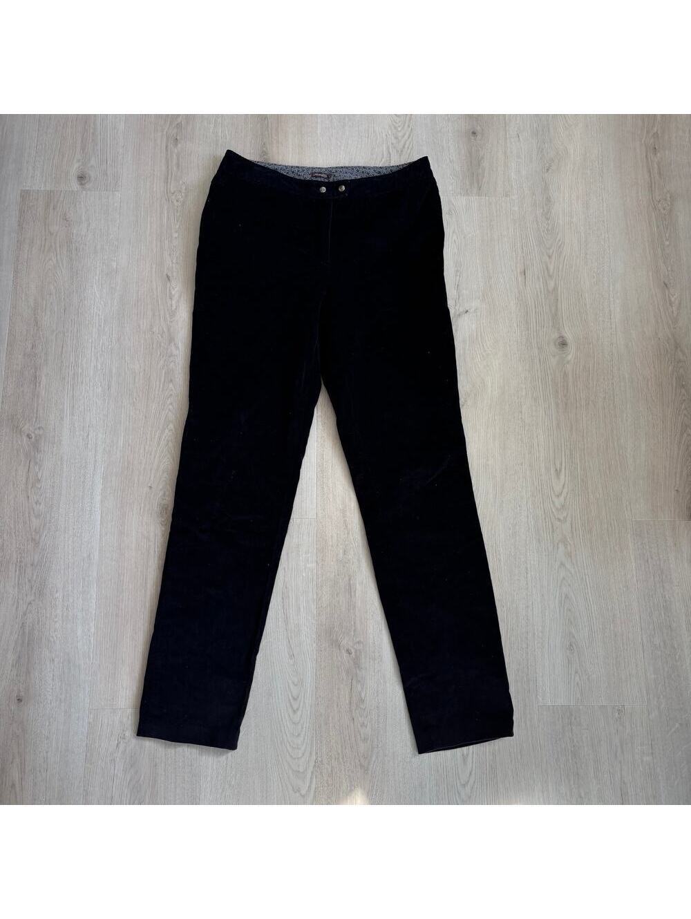 J. McLaughlin EUC Women's Mid-Rise Black Corduroy Straight Leg Pant Size 8